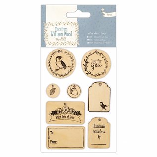 Embellishments / Verzierungen Segni di legno (8pcs), Tales from Willson legno