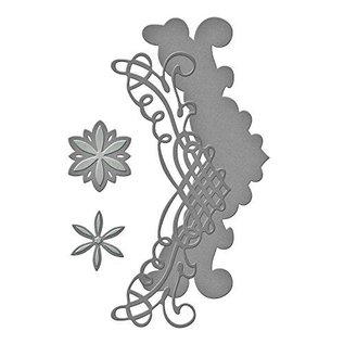 Spellbinders und Rayher Cutting dies: filigree border + Flowers