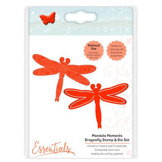 Tonic Studio´s Stempling stencil + stempel SET: Dragonfly