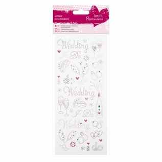 Embellishments / Verzierungen Sticker Glitter Dots - Bryllup