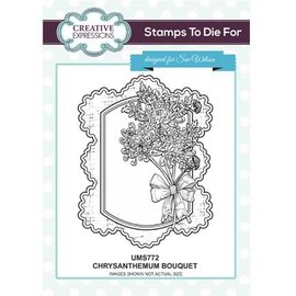 CREATIVE EXPRESSIONS und COUTURE CREATIONS Rubber stamp: Chrysanthemum Bouquet