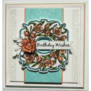 CREATIVE EXPRESSIONS und COUTURE CREATIONS Rubber stamp: Tulipes
