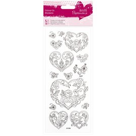 STICKER / AUTOCOLLANT Autocollants Paintable: coeur Rose