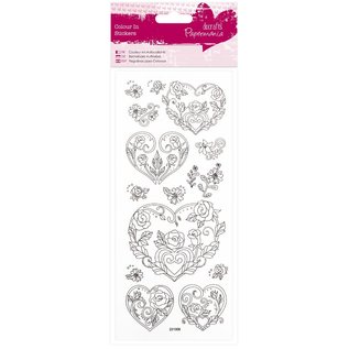 STICKER / AUTOCOLLANT Autocollants Paintable: coeur Rose