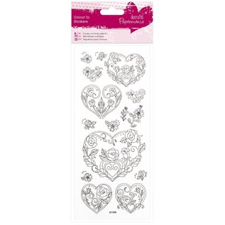 STICKER / AUTOCOLLANT Paintable Stickers: Rose heart