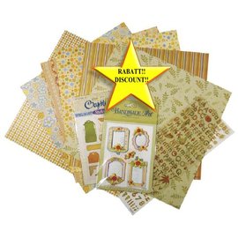 BASTELSETS / CRAFT KITS Scrapbooking Set: grønn, oransje, brun