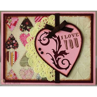 Designer Papier Scrapbooking: 30,5 x 30,5 cm Papier Booth Embrasser, briseur de coeur, Kis-3554, 30,5 x 30,5 cm