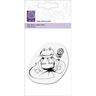 Cart-Us Clear stamps, "Frog with flower"