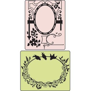 Sizzix Cartella goffratrice, Bird & Garden Gate, 2 cartelle, 11,43x14,61 cm