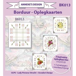 KARTEN und Zubehör / Cards 3 carte stampate + 3 buste 13,5 x 13,5 cm