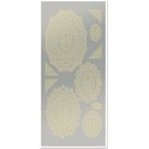 STICKER / AUTOCOLLANT Sticker, Spitzendecken, Fächer, gold-Spiegelfolie silber, Format 10x23cm - Copy