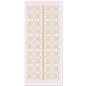 STICKER / AUTOCOLLANT Adesivi Glitter ornamenti floreali 1, in oro bianco-glitter, 10x23cm formato