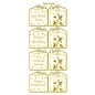 STICKER / AUTOCOLLANT Set includes 6 different sticker designs in gold, 10x23cm.