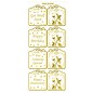 STICKER / AUTOCOLLANT Set sind 6 verschiedenen sticker Motive in gold, 10x23cm.