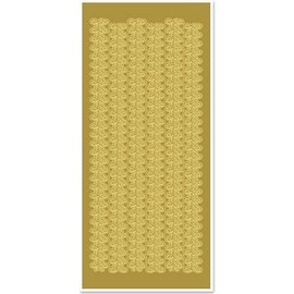 STICKER / AUTOCOLLANT Stickers, lace borders, broad, gold-gold, size 10x23cm