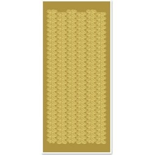 STICKER / AUTOCOLLANT Stickers, lace borders, broad, gold-gold, size 10x23cm