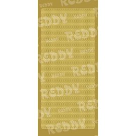 STICKER / AUTOCOLLANT Stickers, golf randen, goud-goud, formaat 10x23cm