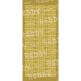 STICKER / AUTOCOLLANT Stickers, wave edges, gold-gold, size 10x23cm