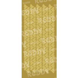 STICKER / AUTOCOLLANT Stickers, triangle edges, broad, gold-gold, size 10x23cm