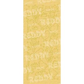 STICKER / AUTOCOLLANT Stickers, & Chicks påske bjelle, gull perle og gull, størrelse 10x23cm