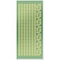 STICKER / AUTOCOLLANT Adesivi, bordi in pizzo e angoli, foglia d'oro specchio verde, formato 10x23cm