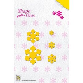 Nellie Snellen Fold cutting and embossing stencil, flower shape for