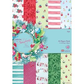 Docrafts / Papermania / Urban A5 Writing Pad, 32 Sheets, Christmas, Christmas At Lucy Cromwell
