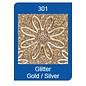 STICKER / AUTOCOLLANT Glitter Klistremerker: Glitter sølv / gull