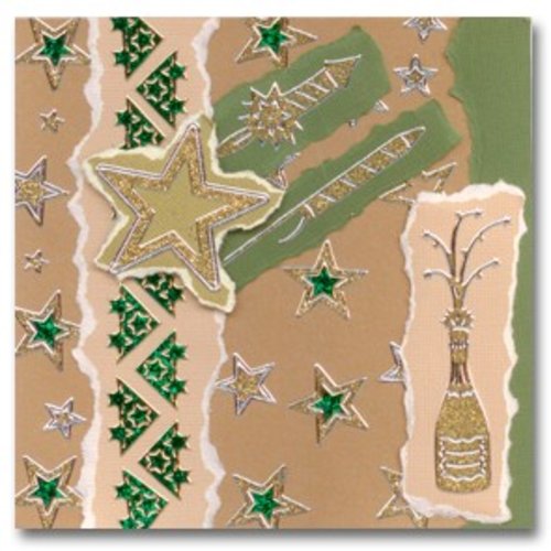 Sticker Autocollants Glitter Glitter: argent / or Sticker Autocollants Glitter Glitter: argent / or