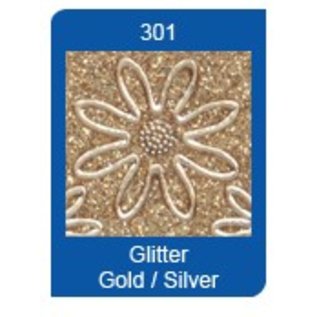 STICKER / AUTOCOLLANT Glitter Sticker: Trasp Glitter / Oro