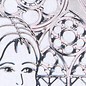 STICKER / AUTOCOLLANT Ziersticker, "Comunione / Cresima, ragazza», Trasp. / Argento