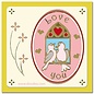 STICKER / AUTOCOLLANT 1 Ziersticker Lovebirds, gold