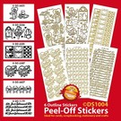 STICKER / AUTOCOLLANT Set mit 6 Ziersticker, gold