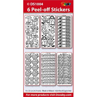 STICKER / AUTOCOLLANT Set mit 6 Ziersticker, gold