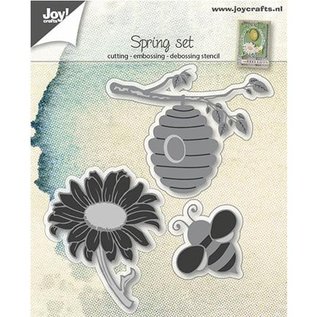 Joy!Crafts / Jeanine´s Art, Hobby Solutions Dies /  Stanzschablonen: Biene, Korb und Sonnenblume