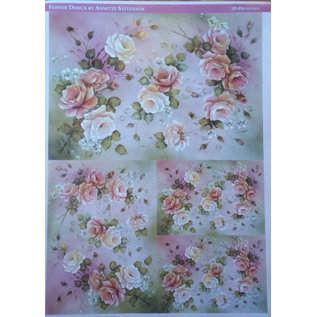 DECOUPAGE AND ACCESSOIRES Decoupage roses en papier design