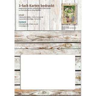 KARTEN und Zubehör / Cards Picaporte tarjetas de época, pared de madera