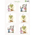 Bilder, 3D Bilder und ausgestanzte Teile usw... A4, Bilderbogen: Bunny Love