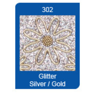 STICKER / AUTOCOLLANT Micro Glitter Stickers, lignes, argent / or