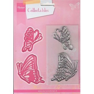 Marianne Design Snij  en embossing sjabloon + Stempel: Vlinders