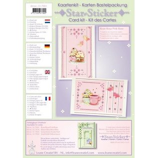 En stjerne klistermærker kaarten compleet kit voor 6 kaarten