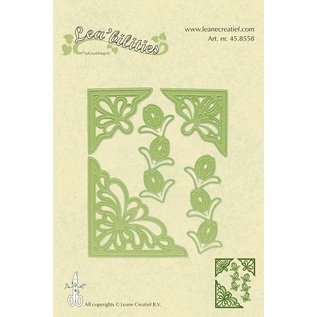 Leane Creatief - Lea'bilities und By Lene Blume Ecke Schneide- und Embossing schablone.