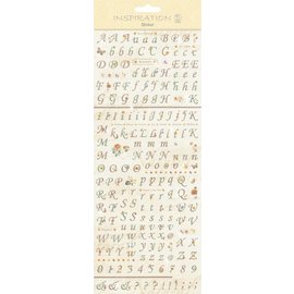 Embellishments / Verzierungen Klistermærker: for kort beslutningsproces, dekoration, etc., "bogstaver og tal"