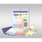 KARTEN und Zubehör / Cards Set di carte per essere personalizzate, "fiori", dimensioni 7,8 x 13,5 cm