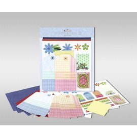 KARTEN und Zubehör / Cards Sets of cards to be personalized, "flowers", size 7.8 x 13.5 cm