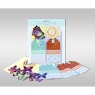 Set di carte per essere personalizzato, "farfalle", dimensioni 7,8 x 13,5 cm,