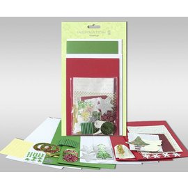 BASTELSETS / CRAFT KITS Juegos de cartas para ser personalizados, "invierno", para 4 tarjetas, tamaño 11,5 x 21 cm y 11,5 x 17 cm