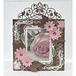 Punching and embossing templates: decorative frame with Rounded ends corner