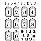 VIVA DEKOR (MY PAPERWORLD) Trasparente timbro: cartellini con i numeri