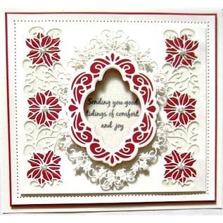 CREATIVE EXPRESSIONS und COUTURE CREATIONS Punching and embossing templates: Christmas decorative frame